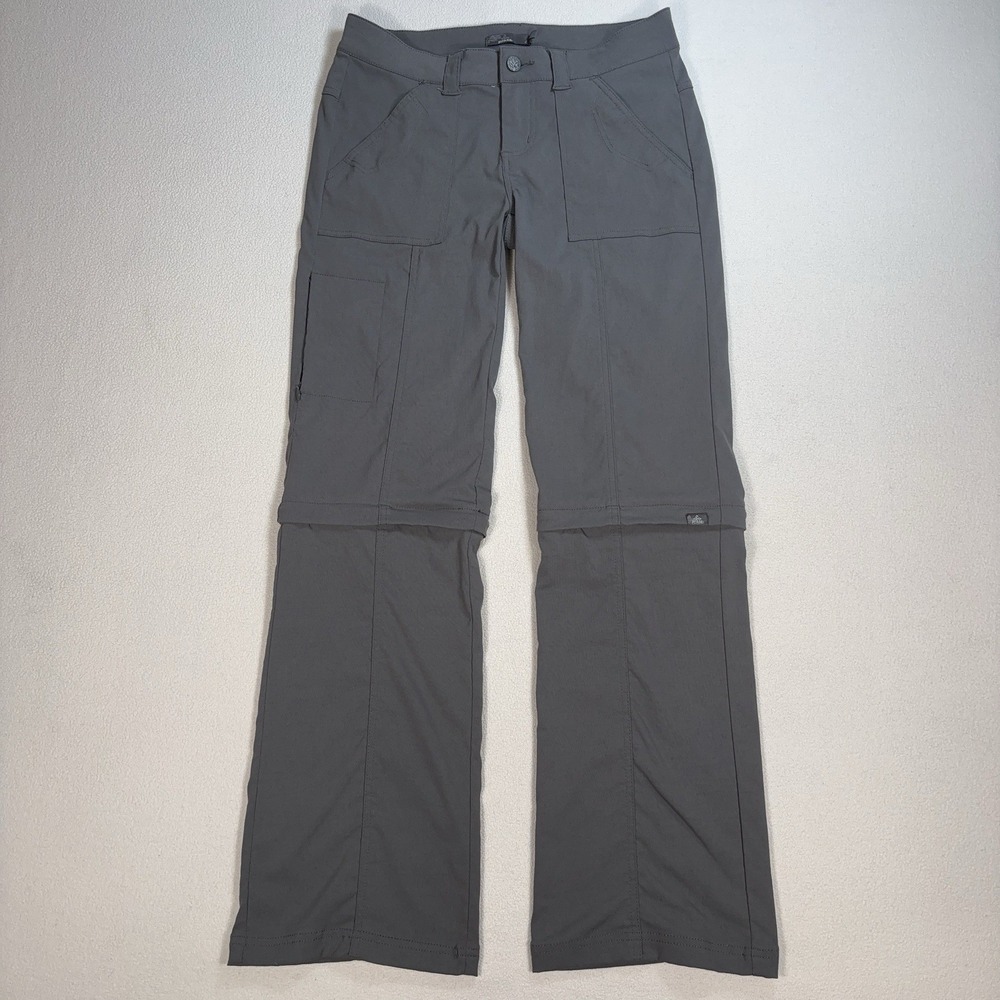 Prana Convertible Pants Women's 4 / 31x31 Gray Strerch Hiking Outdoor *READ*